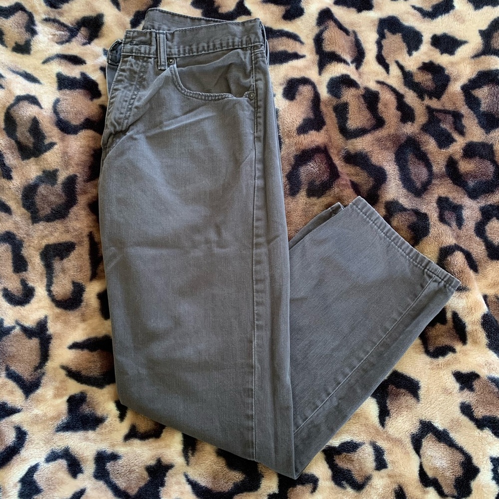 Mens Levi’s Gray 505 Straight Jeans Size 33x30